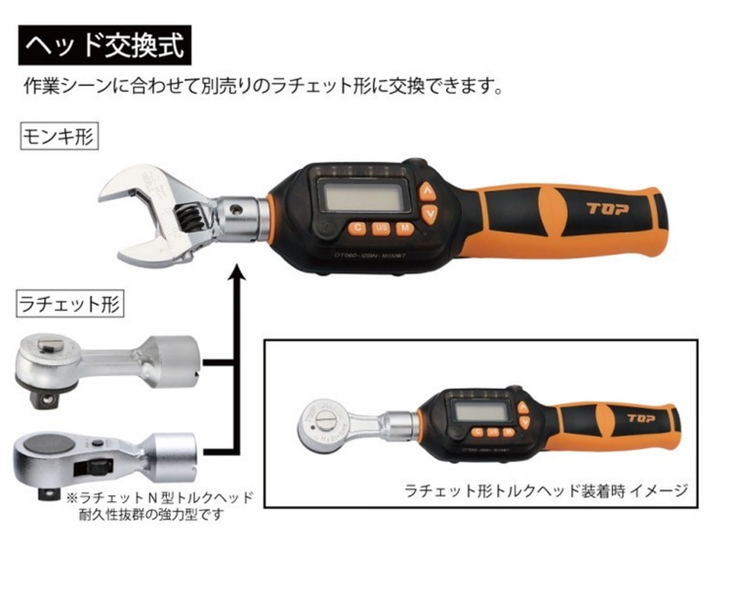 Amazon | トップ工業 (TOP) モンキ形 デジタルトルクレンチ